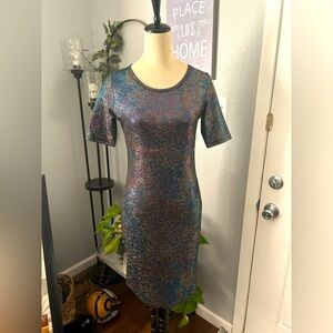 Lularoe oil slick midi dress